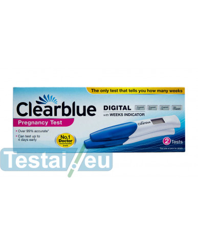 Clearblue skaitmeninis nėštumo testas (dvigubas)