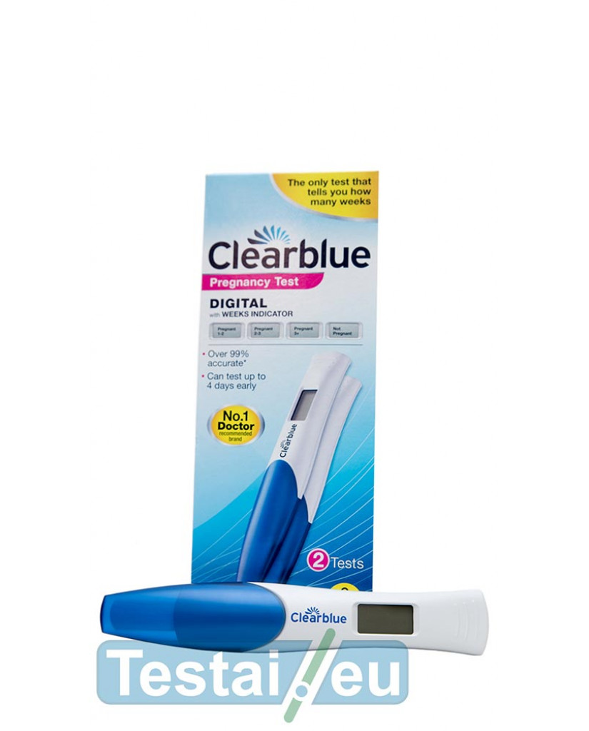Clearblue skaitmeninis nėštumo testas (dvigubas)